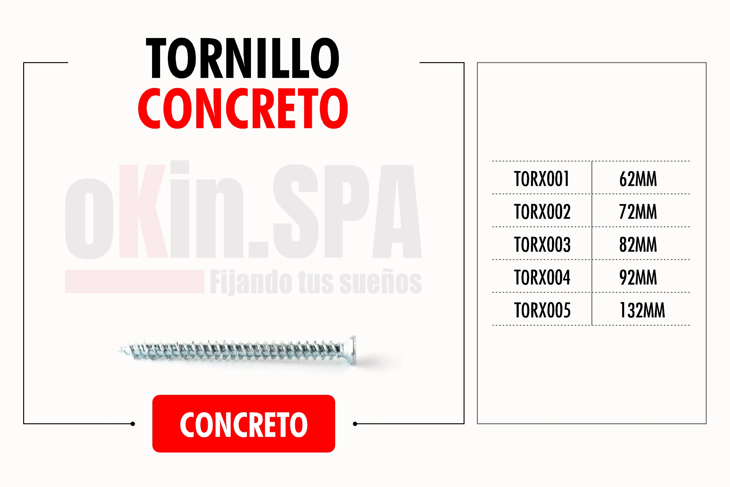 Tornillo Concreto Zincado - Imagen 4